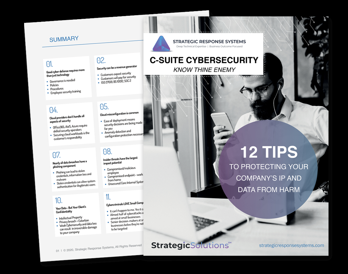 Cover page of our Cybersecurity whitepaper highlighting 12 data protection tips, providing strategies for safeguarding valuable information