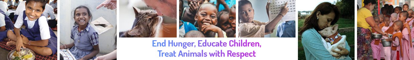 Image: Children fed, educated; animals protected—our supported causes