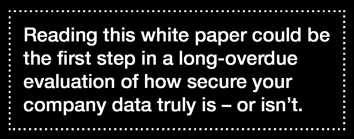 Image message: Promoting a reevaluation of company data security by starting with a white paper read."